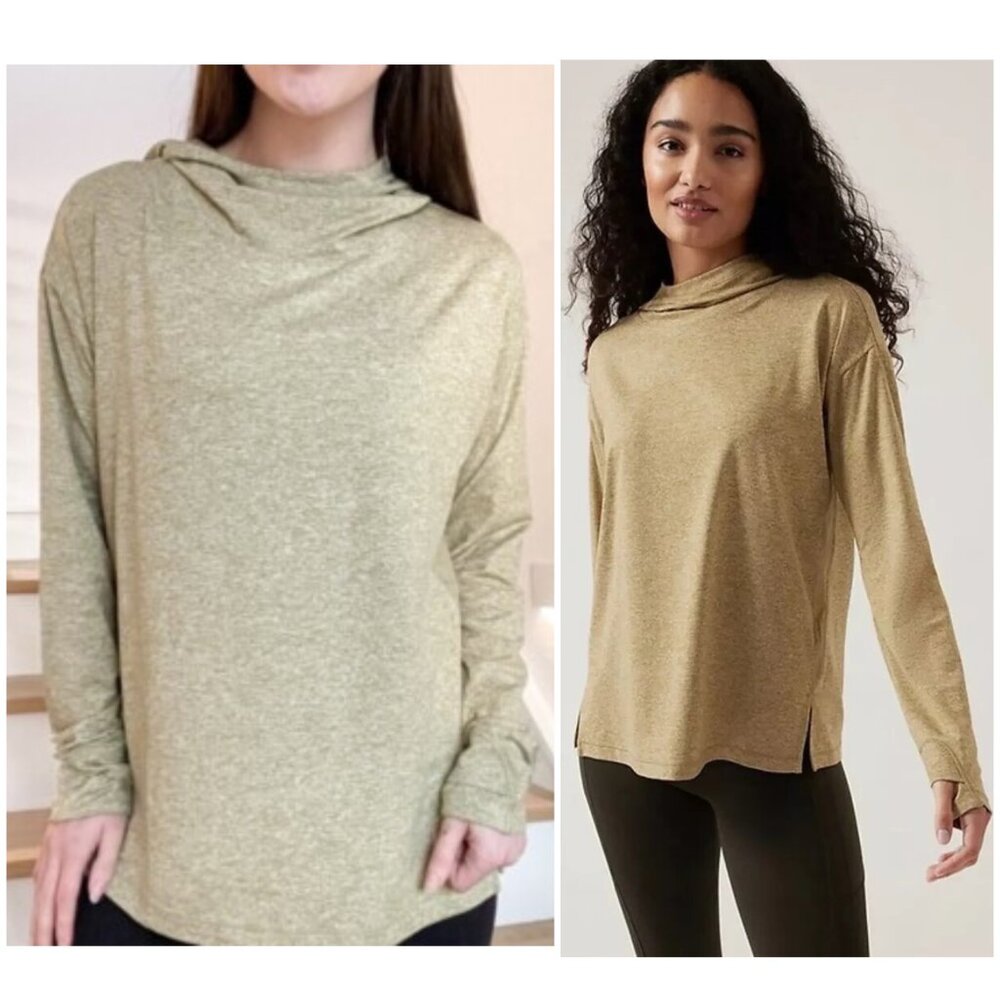 NWOT Athleta Uptempo II Sweatshirt Hoodie Plus size 3X Soft Stretch Athleisure - Picture 2 of 14